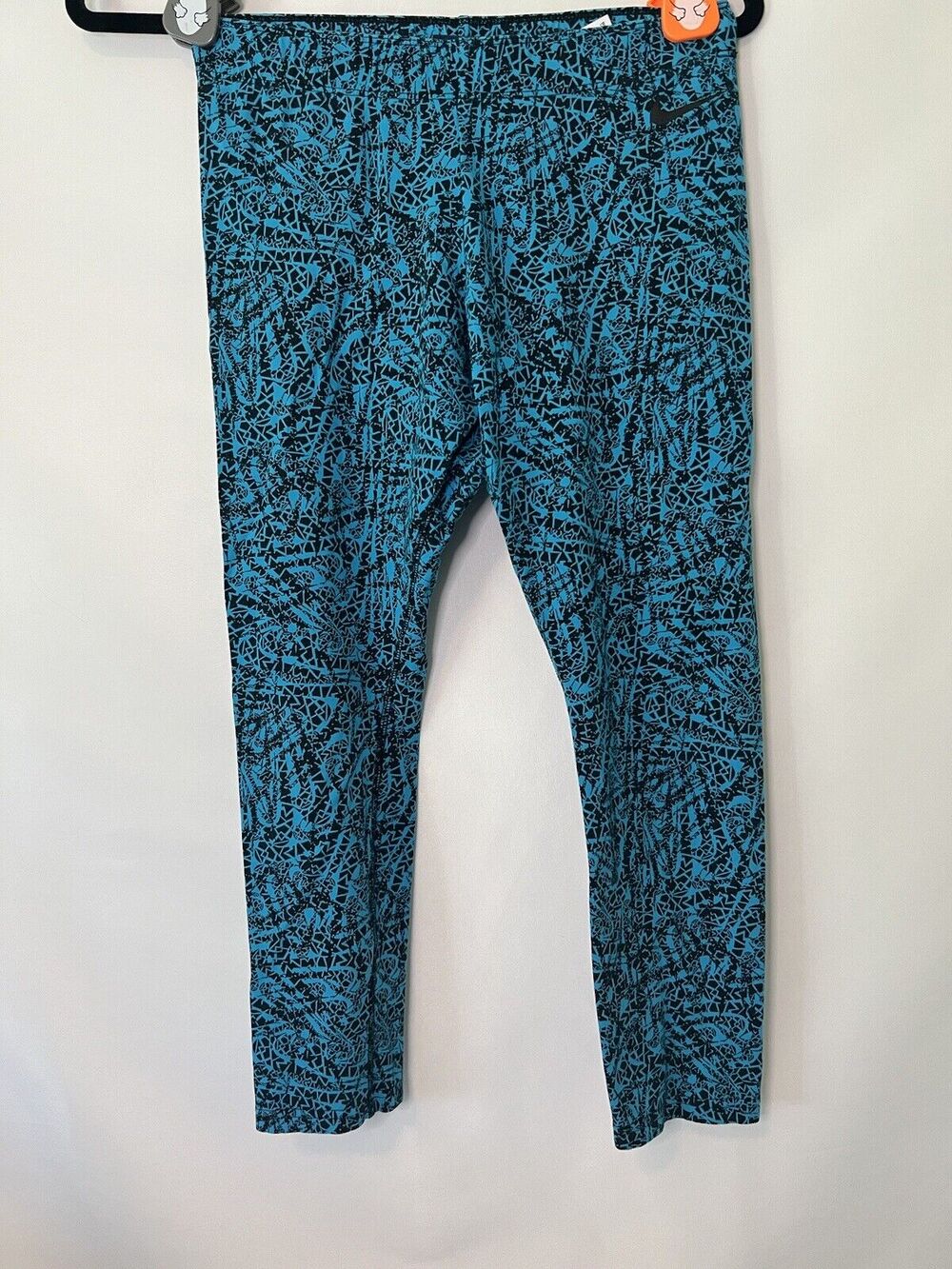 Nike Women's Logo Leggings MEDIUM GREEN AND BLACK GOOD CONDITION